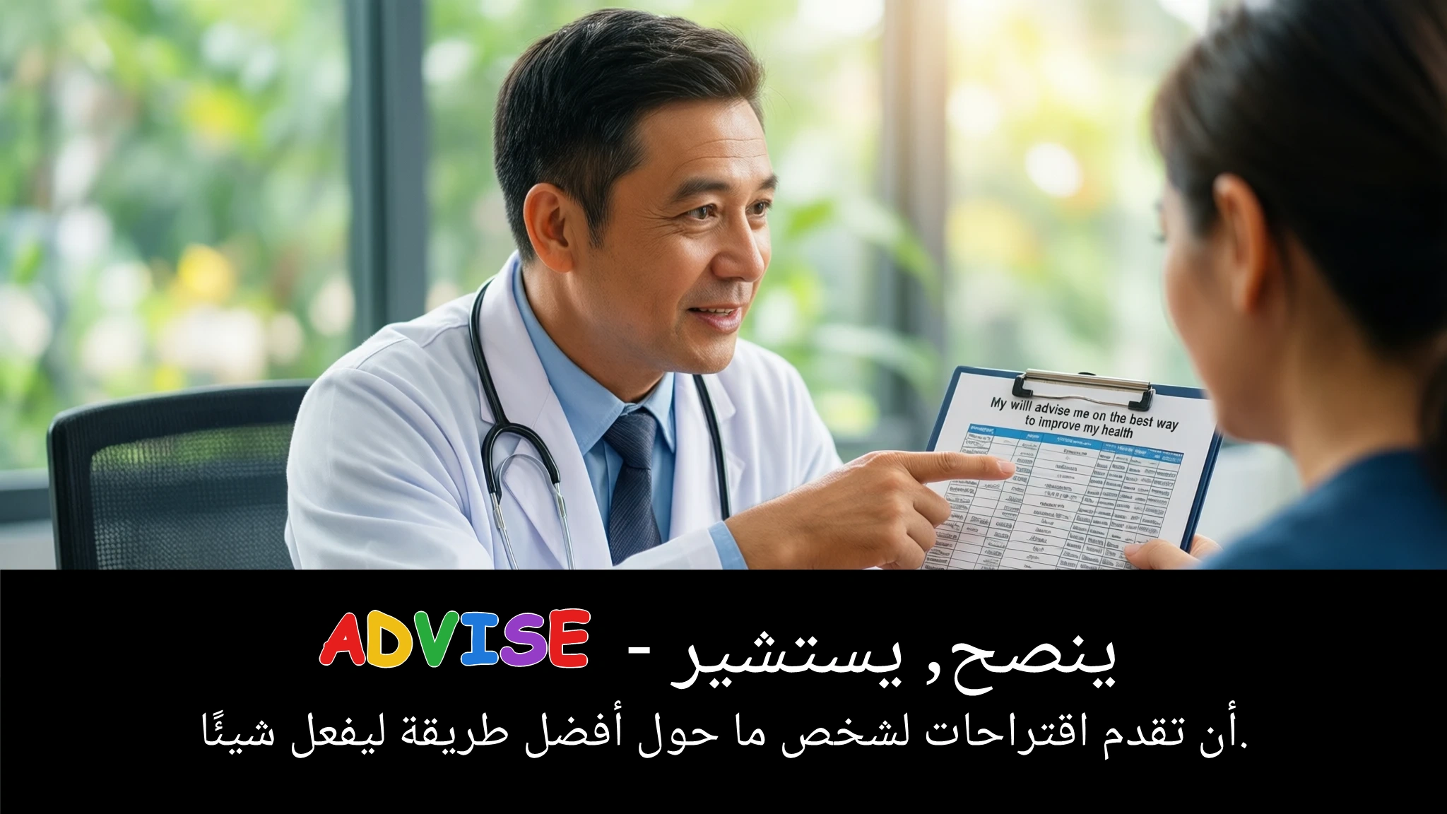 Arabic Illustration for advise